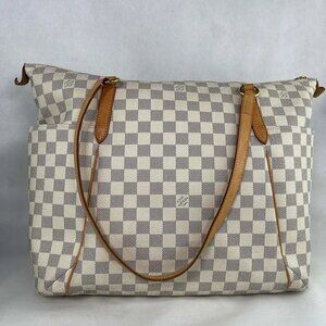 Authentic Louis Vuitton Totally GM Damier Azur Canvas Shoulder Tote Bag